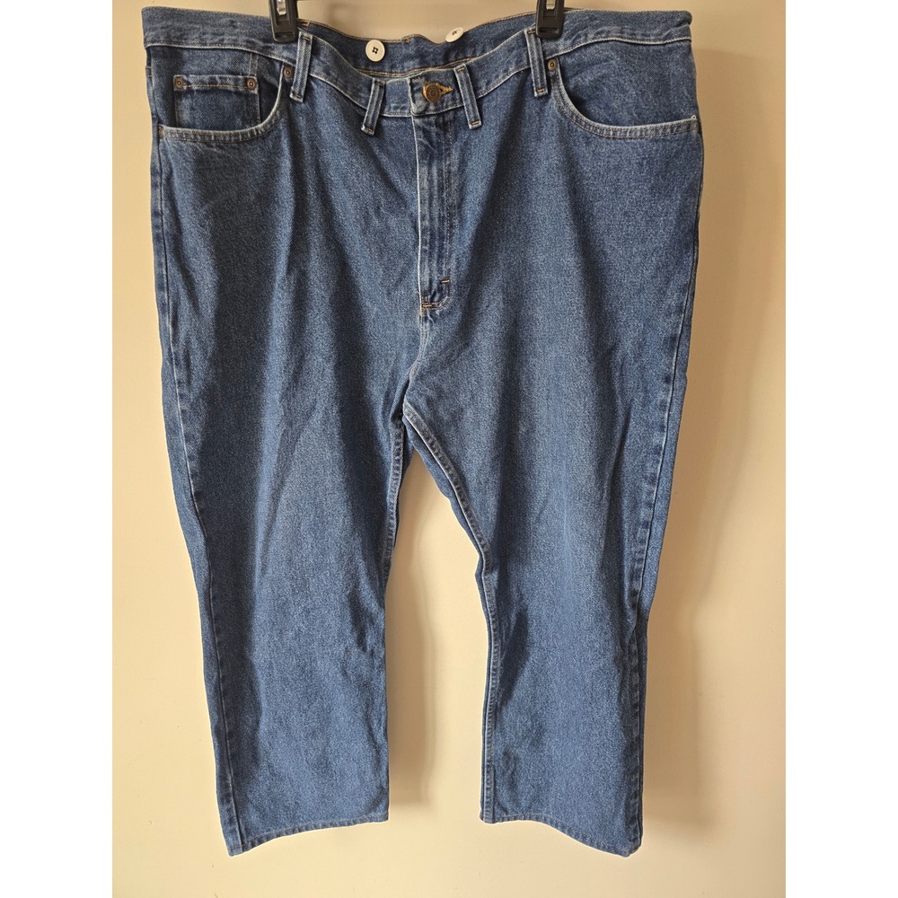 Wrangler Mens 46x30 Regular Fit Jeans Blue Denim 96501MR Premium Quality